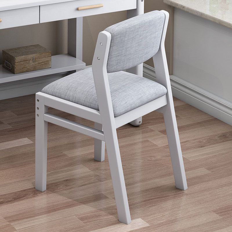 Contemporary Dining Chair Open Back Dining Armless Side Chairs with Wooden Legs