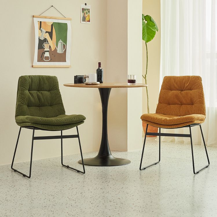 Sillas de comedor estilo moderno Sillones de comedor de cocina con patas de metal