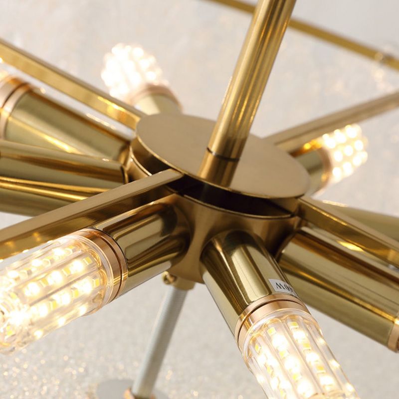 Multi Lights Ceiling Mount Light Modern Style Round with Glass Shade for Bedroom