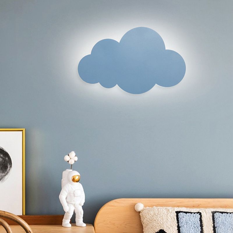 Cloud Shape Macaroon Wall Light Sconce Colorful Acrylic Shade Wall Lamp for Bedroom