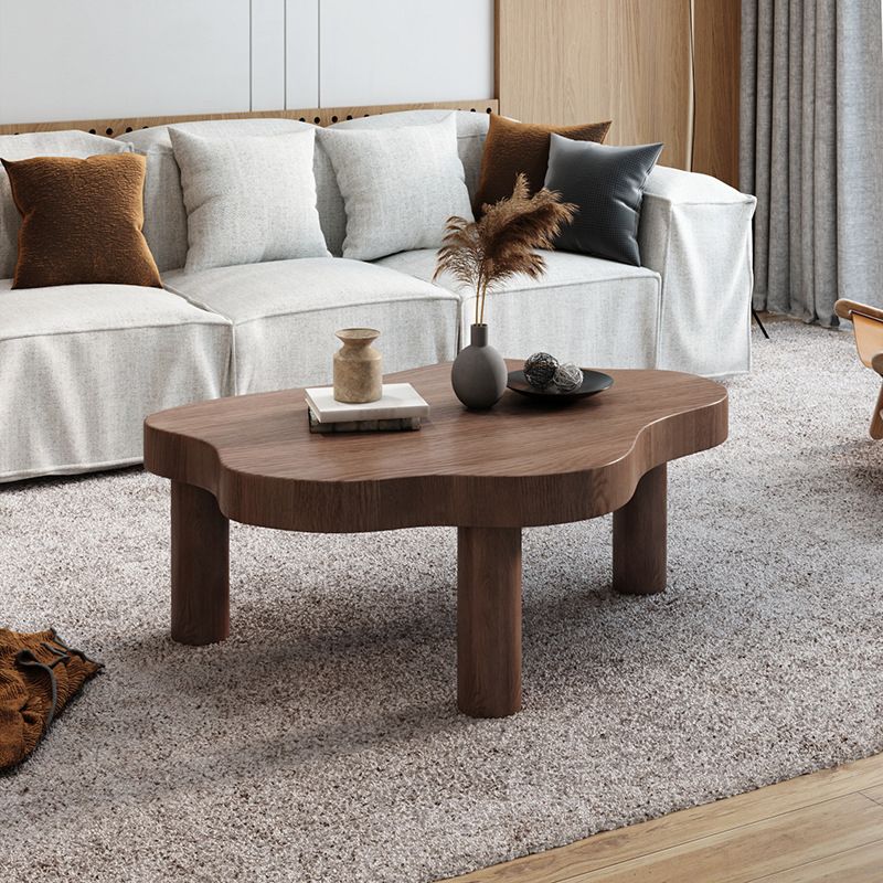 Modern Style Solid Wood Top Walnut/wood/white/teak/black Free Shape Coffee Table