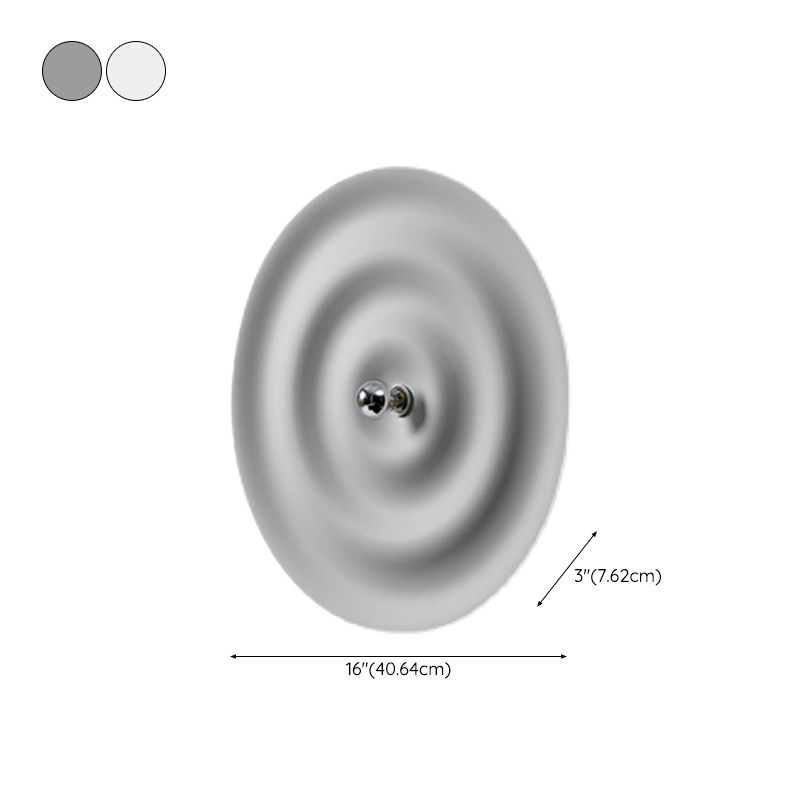 Modern Wall Sconce Ripple Shape Wall Light with Metal Shade for Bedroom