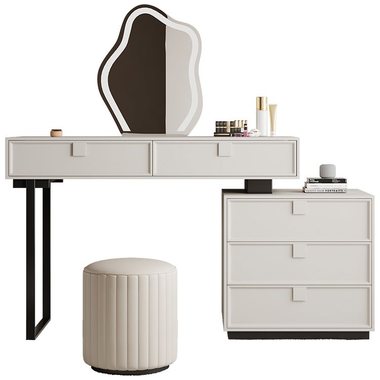 Standing White Makeup Vanity Desk Bedroom Vanity Dressing Table Set