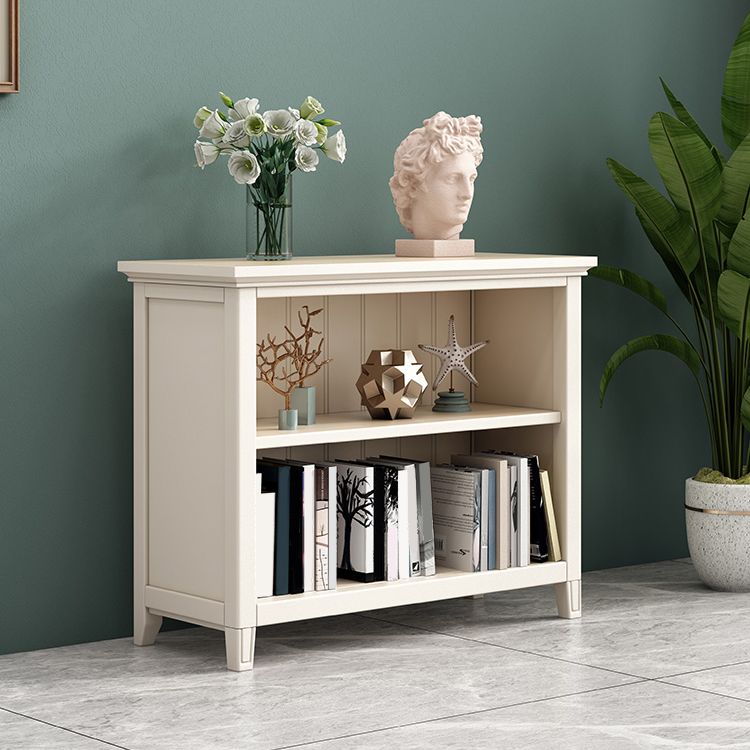 Scandinavian Closed Back Standard Bookshelf Wooden Bookcase in White