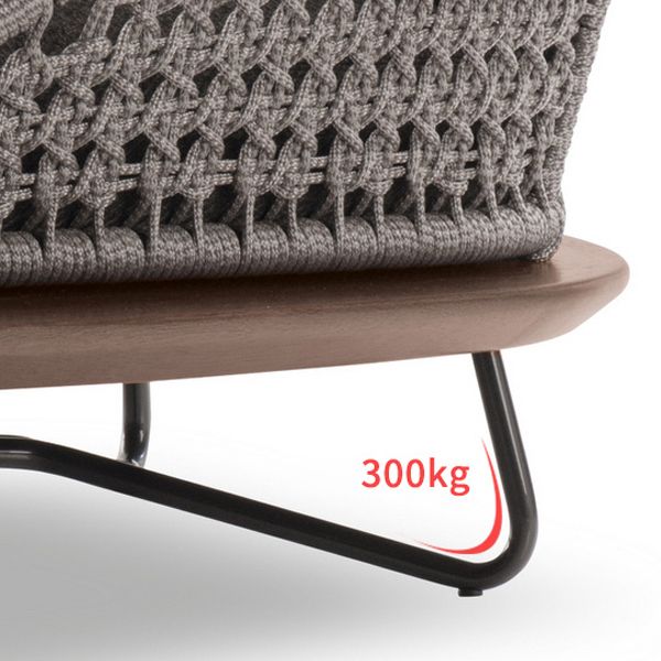 Industrial Metal Frame Outdoor Sofa UV Resistant Patio Sofa with Cushion