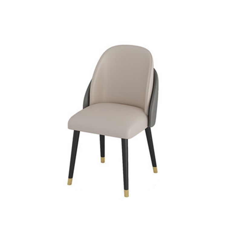 Dining Room Upholstered Chair Industrial Faux Leather Parsons Dining Chair