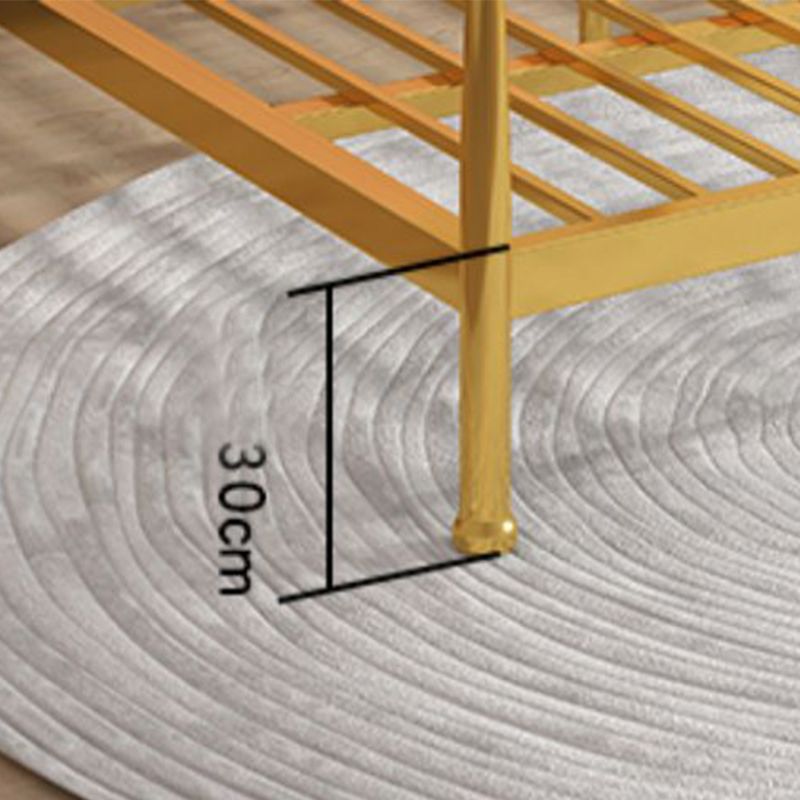 Four Poster Bed , Arched Spindle Headboard, 47inch High Glam Style