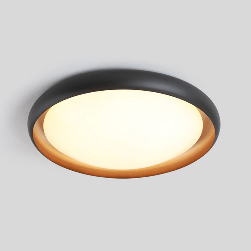 Moderne Minimalistische LED Flush Mount Aluminium Circular Ceiling-profiel met Acrylic Shade