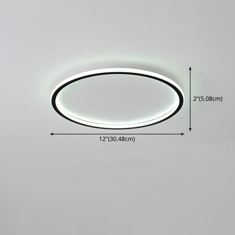 Anillo de aluminio LED empotrado montaje en techo estilo moderno 1 luz montaje empotrado luces