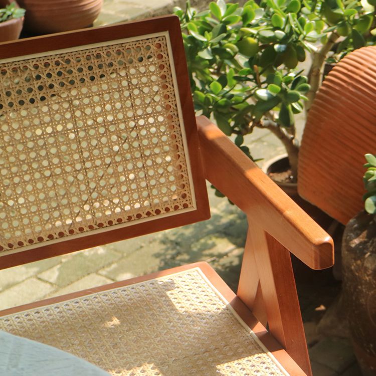 Wooden Dining Side Chairs Modern Indoor-Outdoor Open Back Dining Chair, 20'' Wide