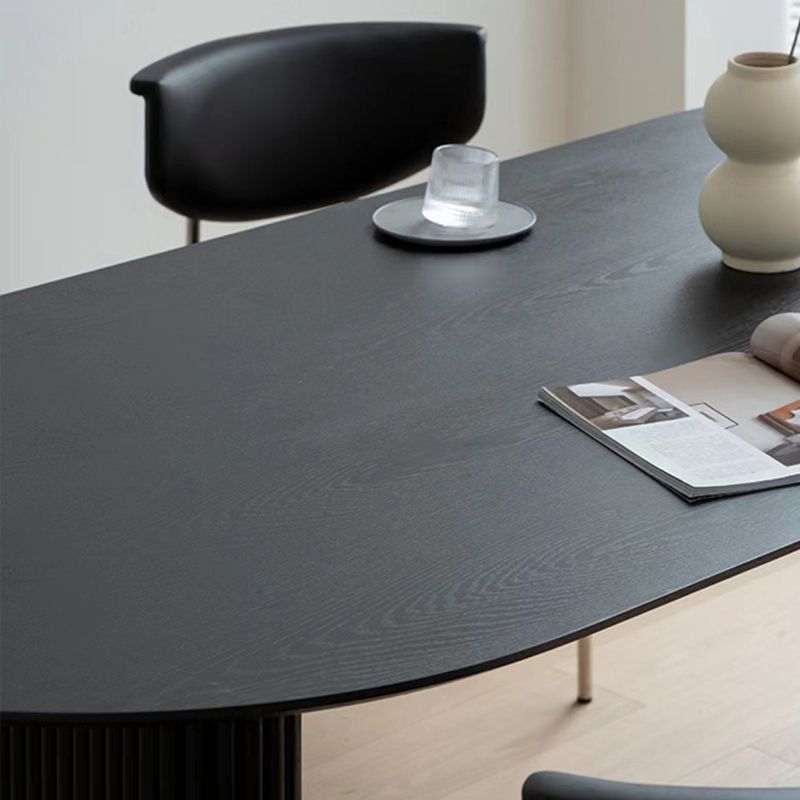 Black Wood Dining Table Set with Chairs 1/2/5 Pieces Modern Dinette Set