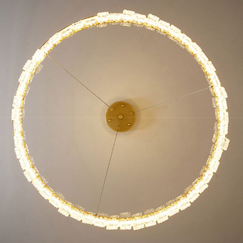Lichte luxe stijl kroonluchter verlichtingsarmaturen cirkelvormige kristal LED -plafond kroonluchter