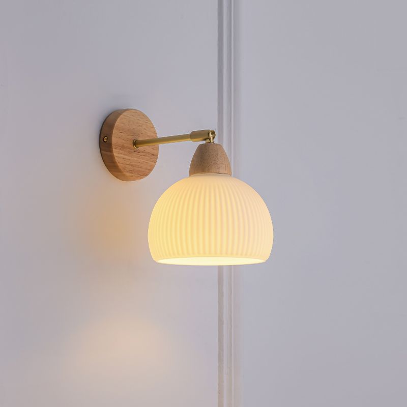 Contemporary Wall Light Fixture Simple Wooden Wall Light Sconce for Bedroom
