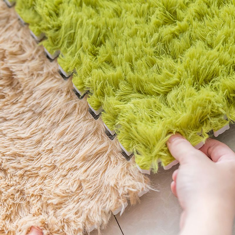 Basic Carpet Tiles Solid Color Shag Square Bedroom Carpet Tiles