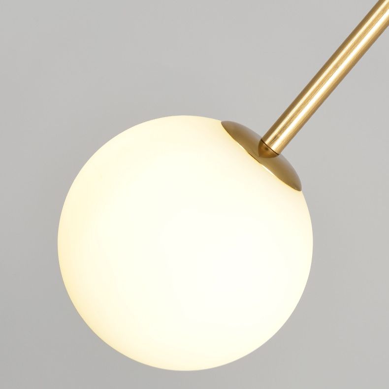 2 Lichter sphärische Anhängerbeleuchtung moderne Einfachheit Milchglas Anhänger Deckenleuchten
