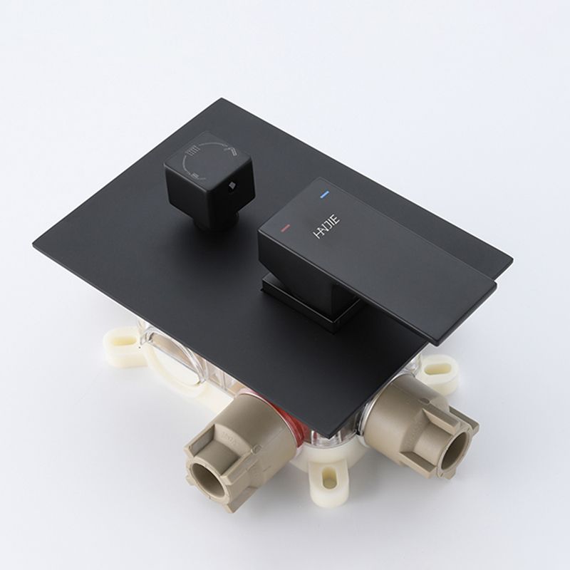 Modern Shower Set Brass Square Temperature Control Shower System