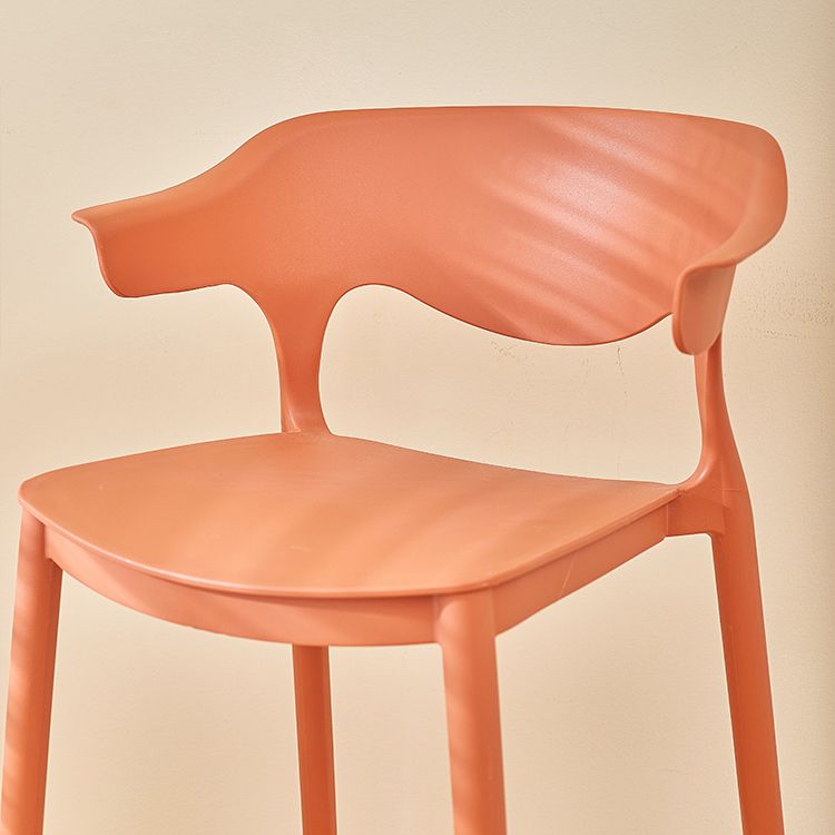 Modern Plastic Counter Stool Armless Bar Stool for Living Room