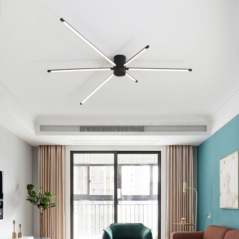 Strips Halbbündige Deckenleuchte Moderner Metall-LED-Deckenleuchte für halbbündige Montage