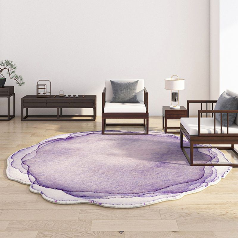 Stylish Tie-Dye Pattern Rug Polyester Area Carpet Non-Slip Backing Area Rug for Home Decor