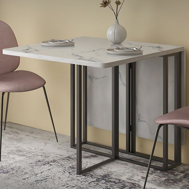 Faux marmeren eettafel Eenvoud Stijl Sledetafel voor eetkamer