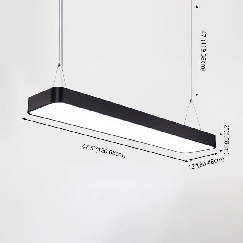 Metal Frame Led Pendent in Modern Style Led Suspended Lights for Office Conference Room