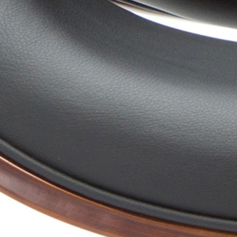 Contemporary Metal Barstool Faux Leather Counter Stool in Matte Finish