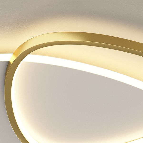 2 Light Triangular Ceiling Lamp Modern Style Metal Ceiling Lighting for Living Room