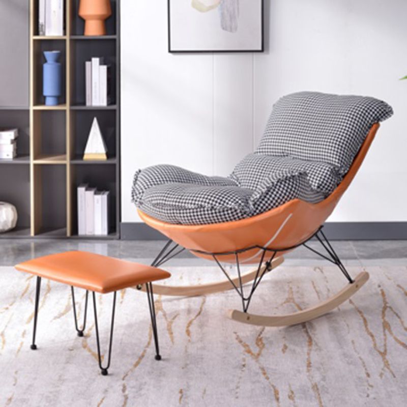 Contemporary Simple Style Rocking Chair Single Indoor Sofa Rocking Chair for Break