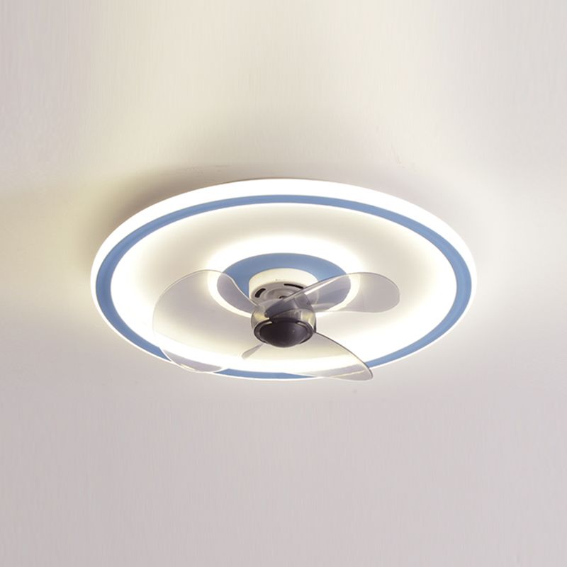 Cena circolare a ventola del soffitto Light Metal Minimalist LED Montano Accensione del soffitto