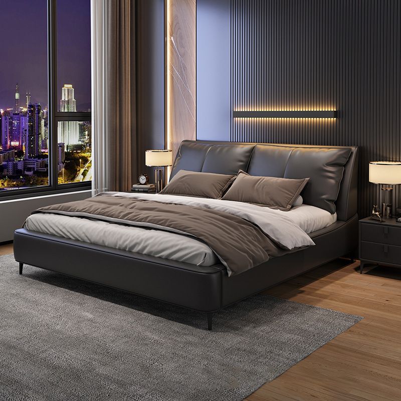 Contemporary Upholstered Mattress Included with Headboard Rectangular Bed