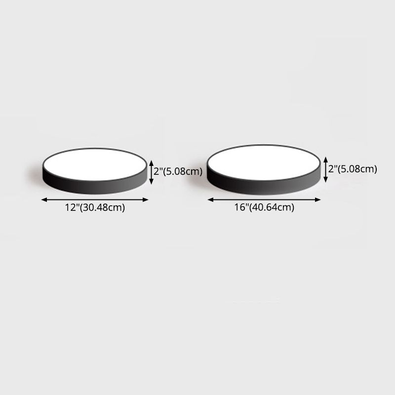 1-Light Round Flush Ceiling Lamps Modern Style Acrylic Flush Mount Ceiling Lighting Fixture