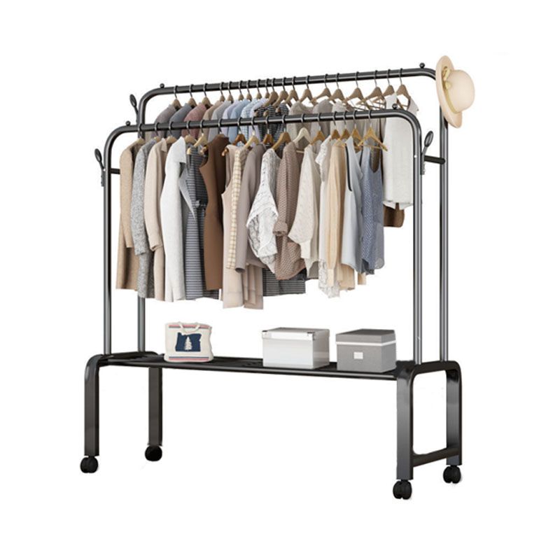 Modern Style Metallic Coat Rack Free Standing Hooks Design Coat Rack With Shelves