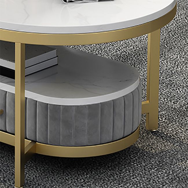 Glam 4 Legs Coffee Cocktail Table Slate Cocktail Table for Living Room