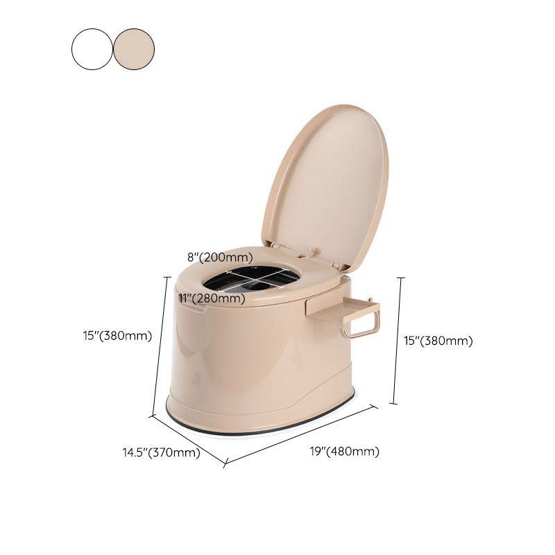 Floor Mounted All-In-One Toilet Contemporary Plastic Flush Toilet