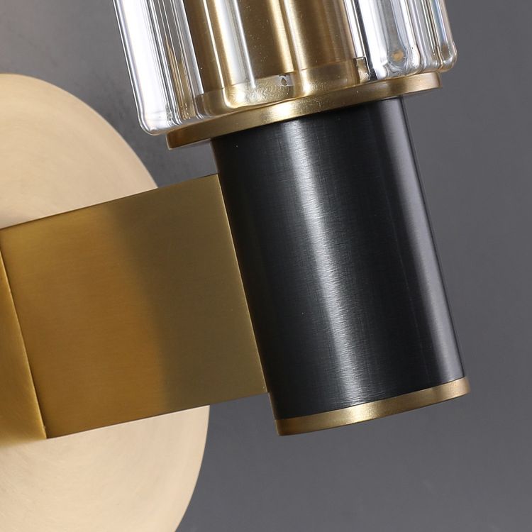 Ultra-modern Cylinder Wall Mount Lighting Clear Glass Wall Mounted Light Fixture for Living Room