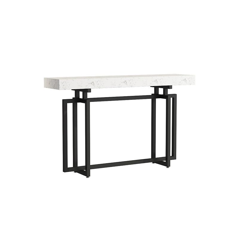 31.5" High Sofa Console Table with Marble Top Console for Hall