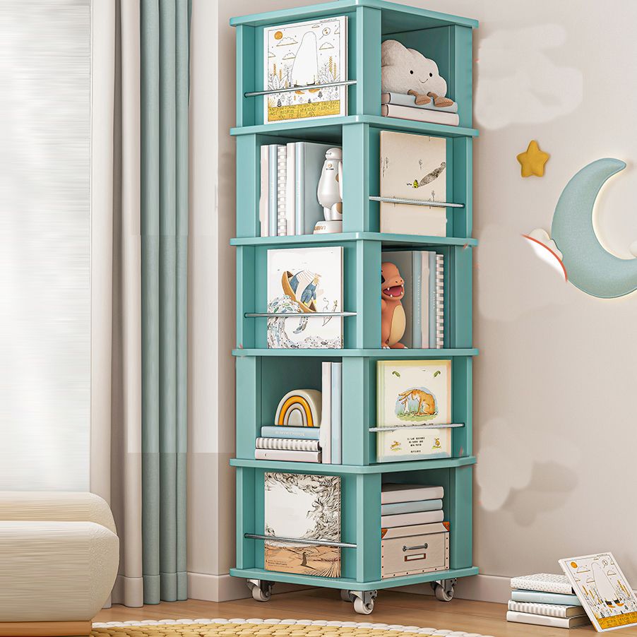 Modern Engineered Wood Bookshelf Standard Closed Back Vertical Bookcase