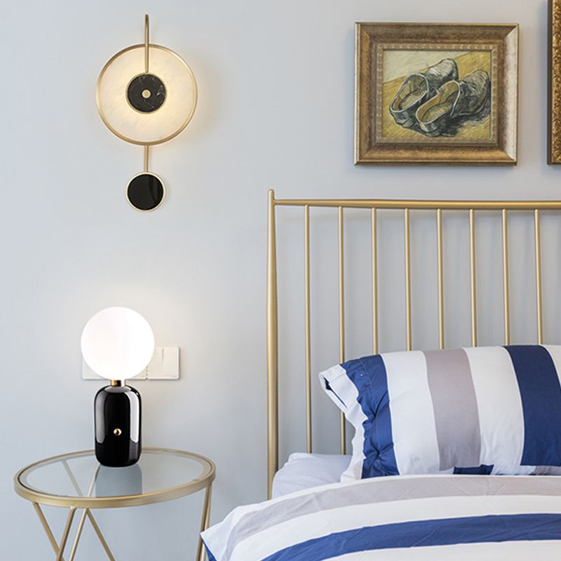 Lampada a parete moderna a parete rotonda Lampada in marmo Montaggio montato per salotto