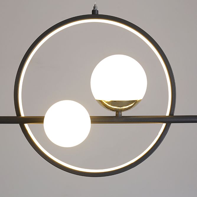 Spherical Shape Island Pendants Contemporary Metal 7 Light Light Hanging Lights