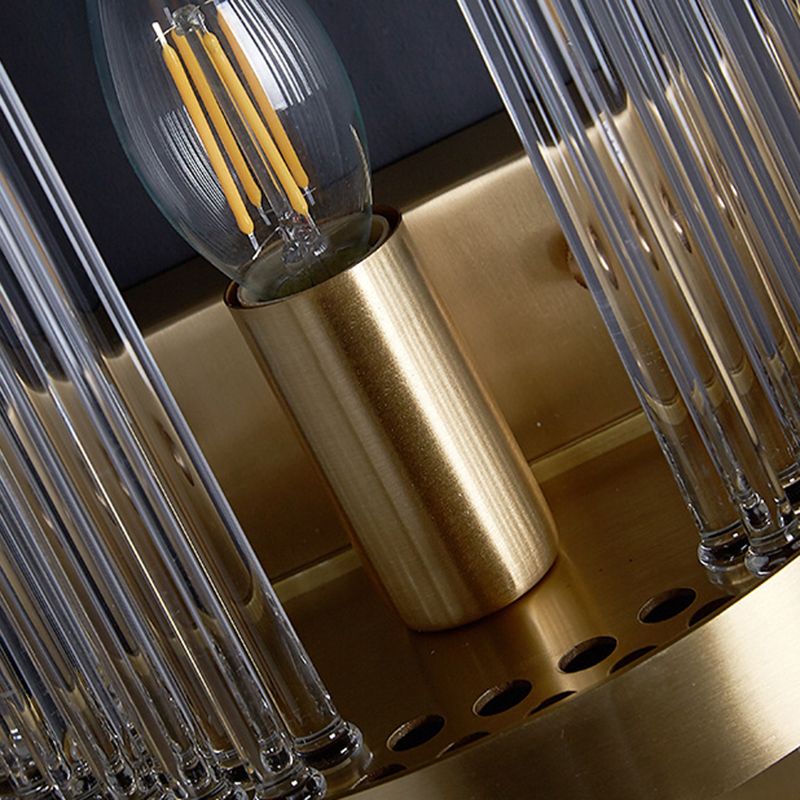 2-Light Geometric Wall Lamp Modern Crystal Sconce Light for Living Room
