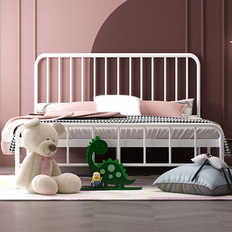 Glam Iron Bed with Rectangle Open-Frame Headboard Open-Frame Bed