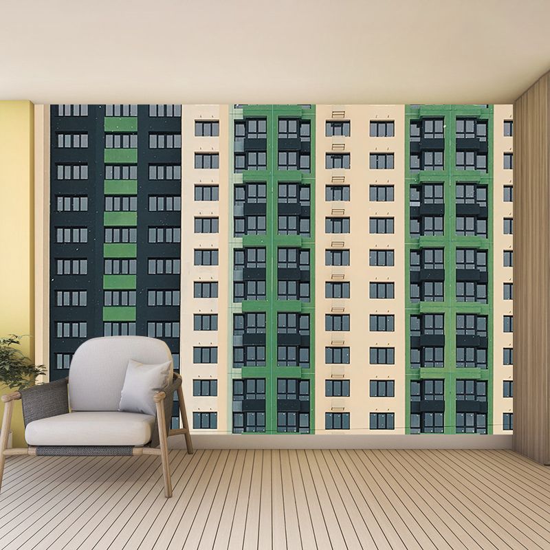 Building Mural Contemporary Style Horizontal Photography Study Room Wall Mural