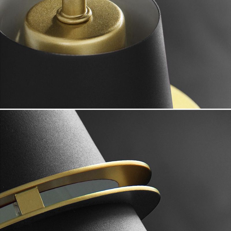 Modern Style Cone Shape Wall Sconce Metal 1 Light Sconces for Bathroom