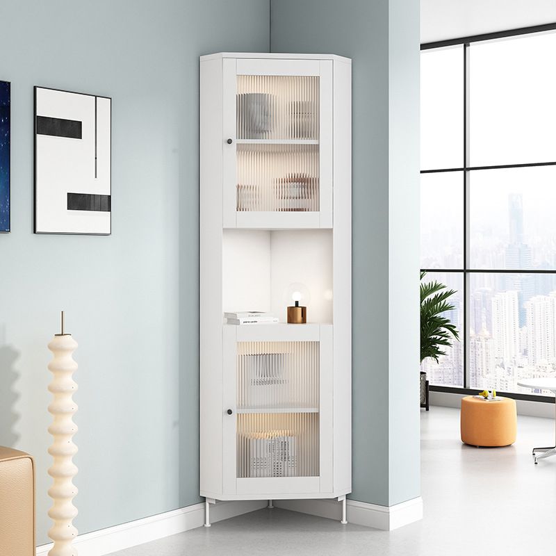 15.75" L * 15.75" W Storage Cabinet with Shelf and Glass Doors Triangle Cabinet