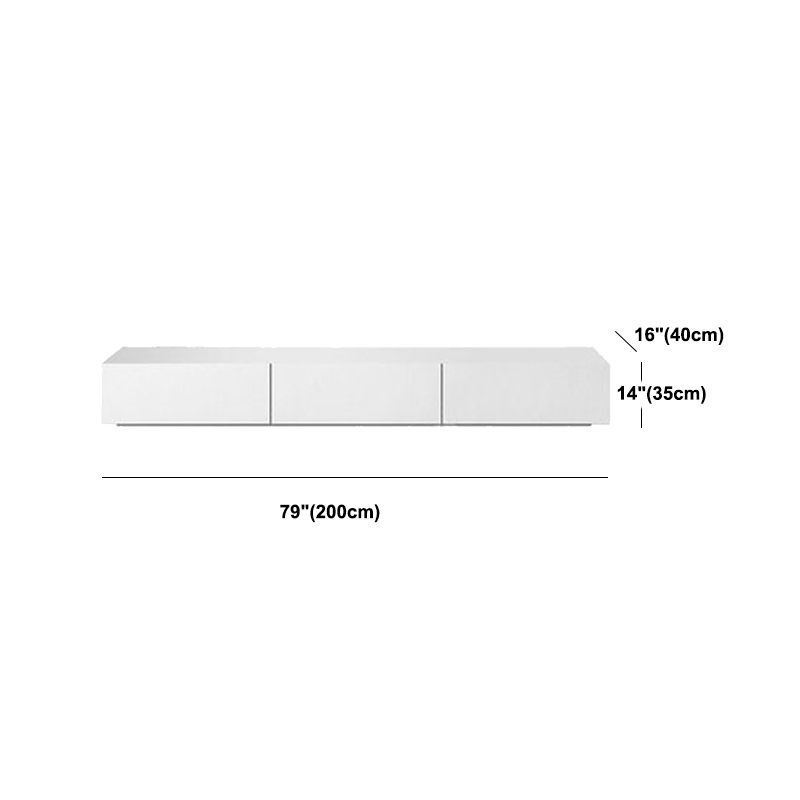 Modern White TV Console Contemporary TV Stand with Drawers for Living Room