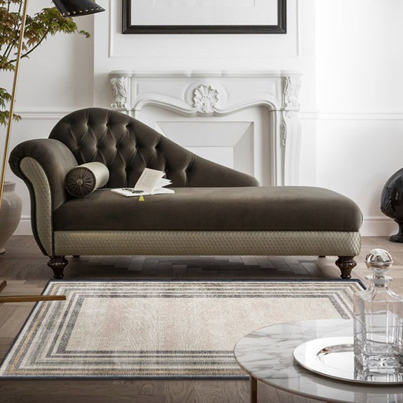 Fancy Grey Modern Area Carpet Geometric Pattern Polyester Area Rug Non-Slip Rug for Home Decor