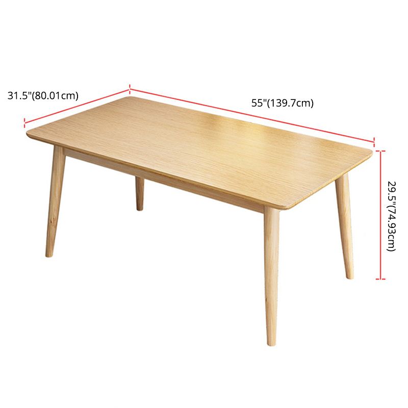 Contemporary Solid Wood Rectangle Dining Room Set with 4 Wood Legs for Kitchen Furniture