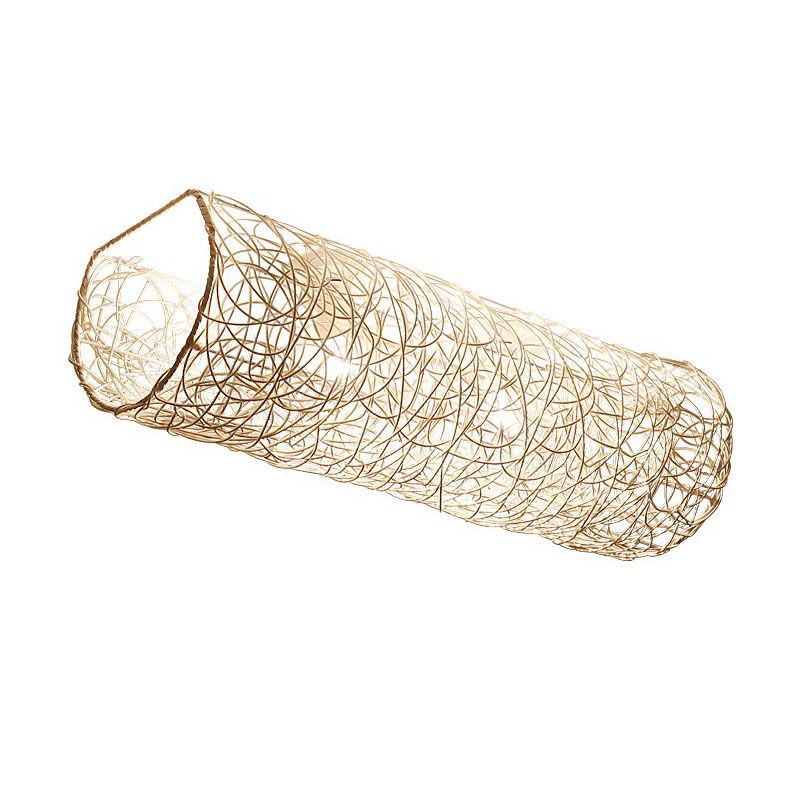 Cylindrique Flush Mount Lighting Simplicité Rattan Restaurant Flush Mount Ceiling Light