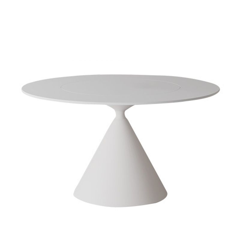 Contemporary Style Dining Round Table Sintered Stone Table with Metal Legs for Home