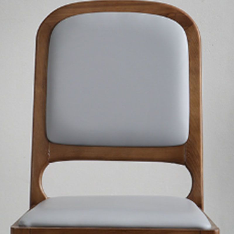 Open Back Side Chair Wood Industrial Style Dining Room Chair for Home